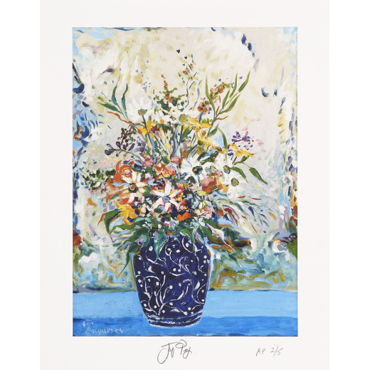 Jacques Pepin Collector’s Edition Artist’s Proof “Blue Vase” (2/5)