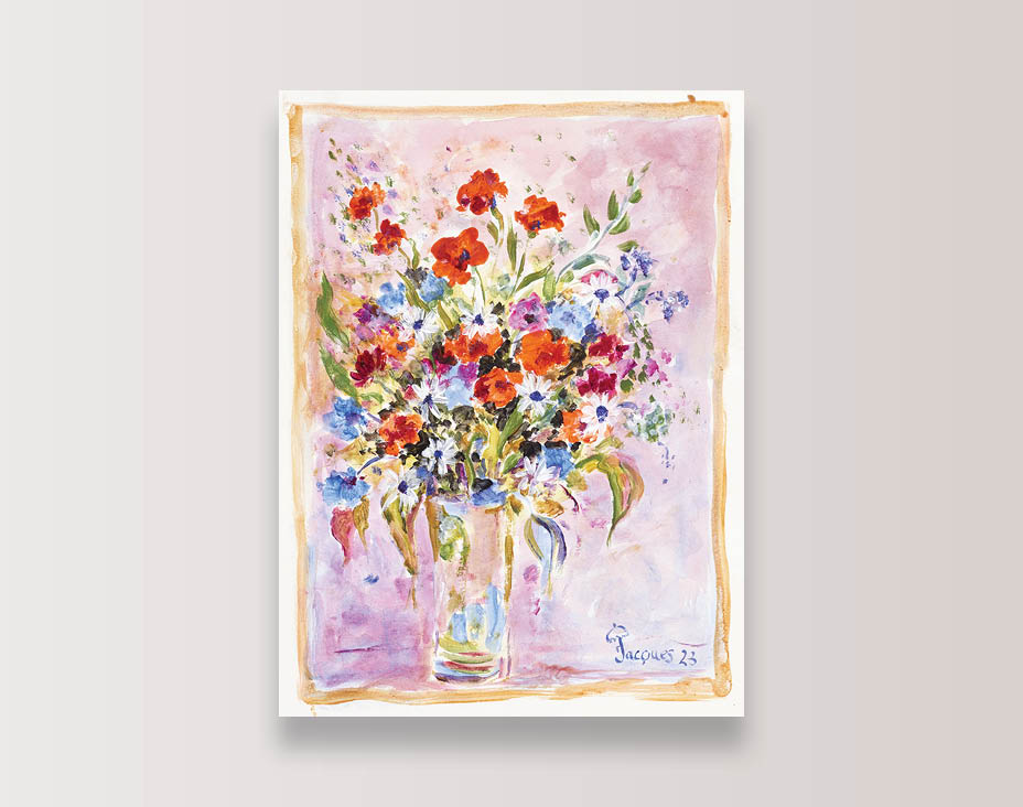 “Assorted Bouquet” is an Original Painting by Chef and Artist Jacques Pepin