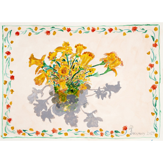 “Flowers Shadows” is a New Original Jacques Pepin Painting
