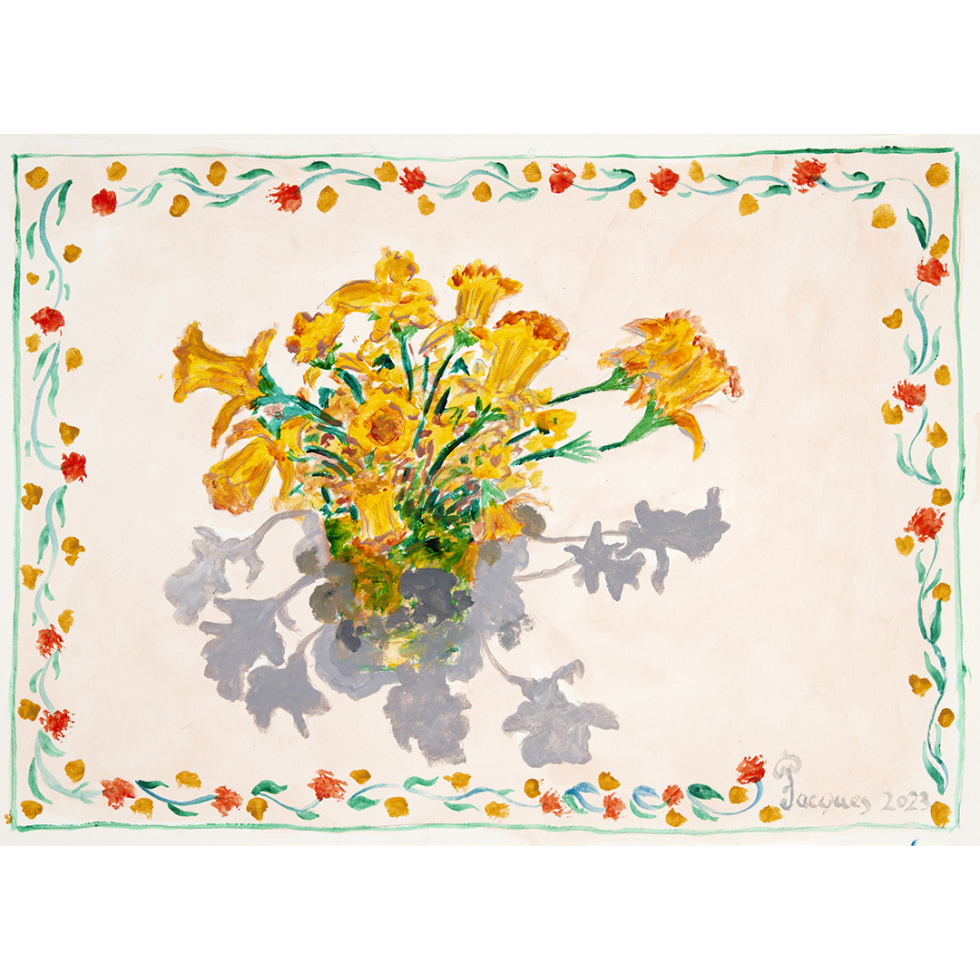“Flowers Shadows” is a New Original Jacques Pepin Painting