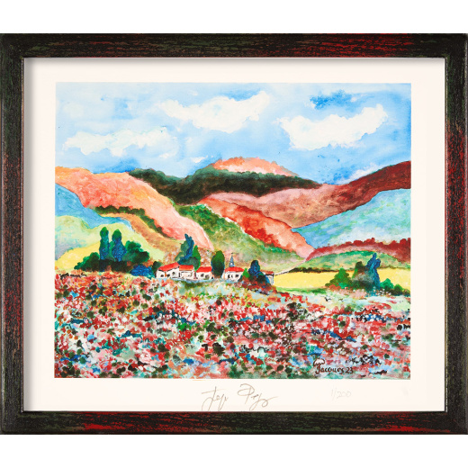 “Mountains, Fields and Flowers” Jacques Pepin Limited Edition Print