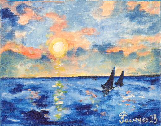 Beautiful Sky Original Painting by Jacques Pepin