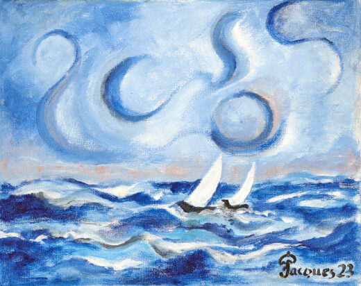 Stormy Sea Original Painting by Jacques Pepin
