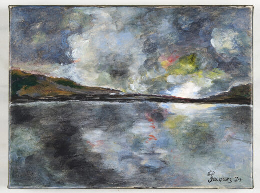 “The Sea at Night” Original Painting by Chef and Artist Jacques Pepin