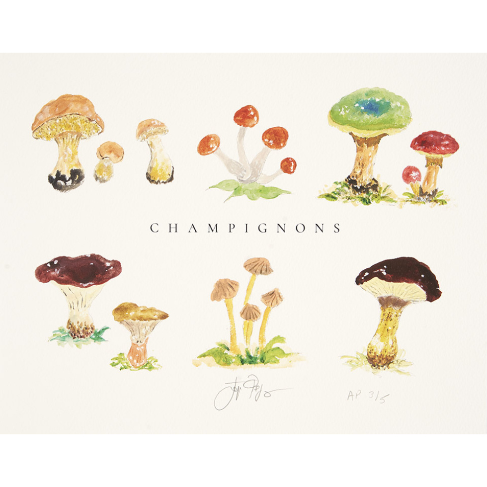 “Champignons” Jacques Pepin Signed Artists’ Proof 3/5