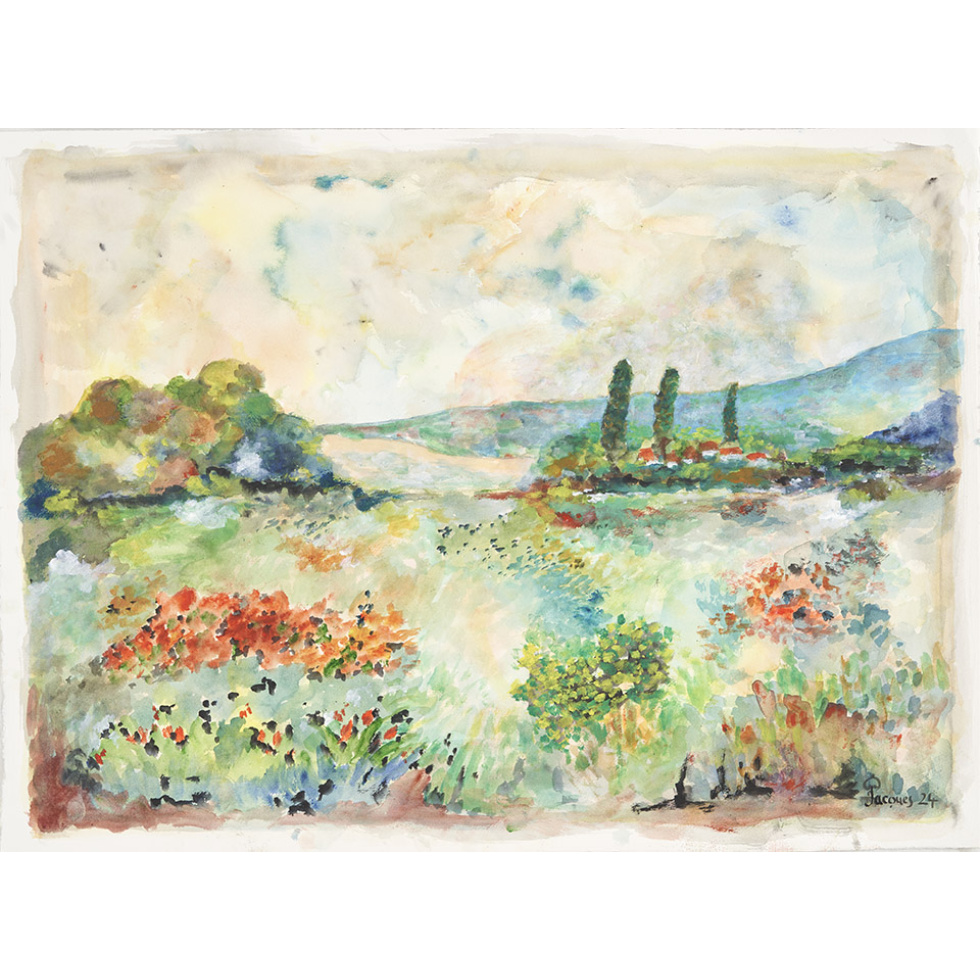 “Country Landscape” Jacques Pepin Original Landscape Artwork Painting