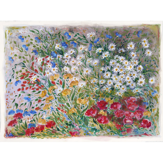 “Field of Daisies” Jacques Pepin Original Garden Artwork Painting