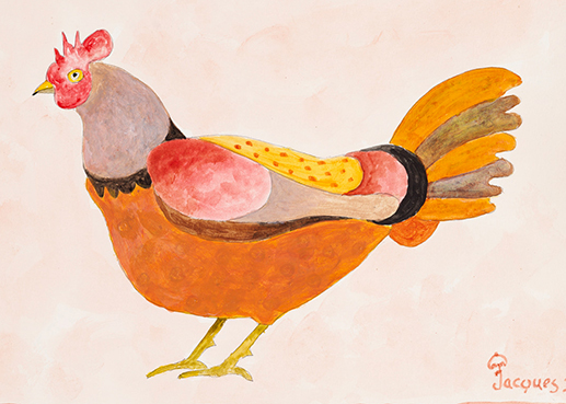 “Confused Chicken” is an Original Painting by Chef and Artist Jacques Pépin on “The Artistry of Jacques Pépin”