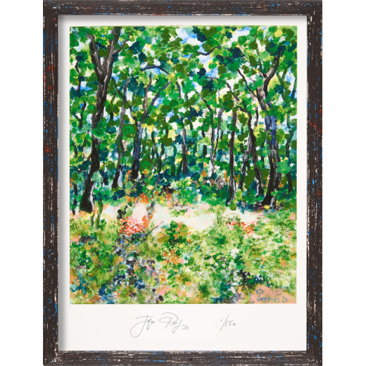 “Edge of Wood” is a special edition 90/90 signed Jacques Pépin print celebrating Jacques’ 90th birthday. $100.00 of the sale of this print goes to The Jacques Pépin Foundation.