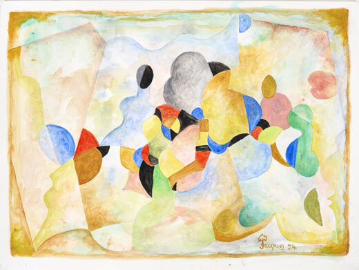 “Transcendant Abstract” is an original painting by chef and artist Jacques Pépin