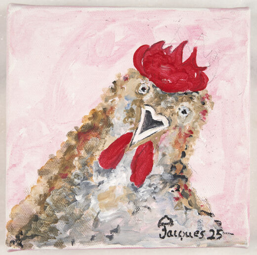 “Chicken Portrait No. 4” by Jacques Pépin