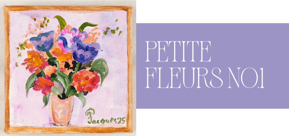 Petite Fleurs and Abstract Composite New Original Canvas Paintings by Jacques Pépin