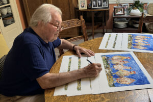 Jacques Pépin Signing the Print Run of His Newest Limited Edition Print “Les 5 Poulets”