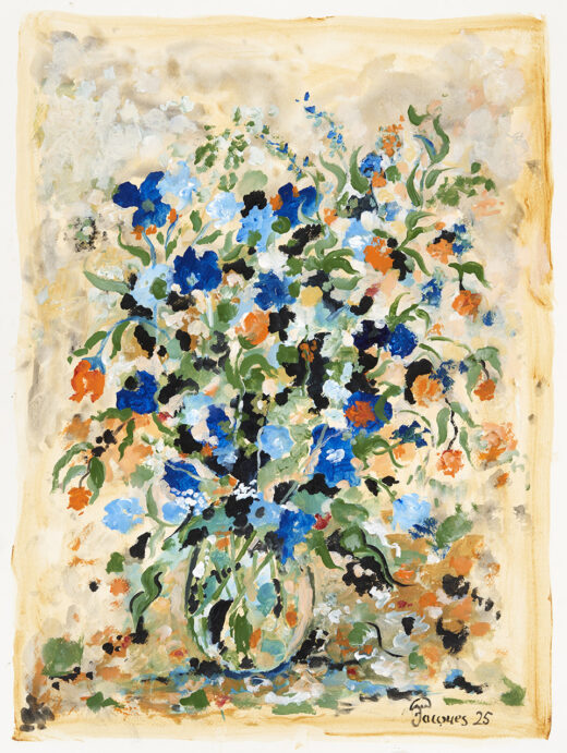 Jacques Pépin’s “Les Fleurs-Bleues” Original Painting