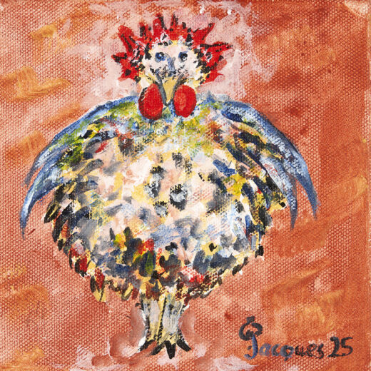 “Poulet No. 1” Jacques Pépin Original Artwork Painting