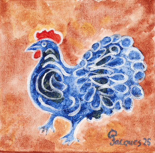 “Poulet No. 4” Jacques Pépin Original Artwork Painting