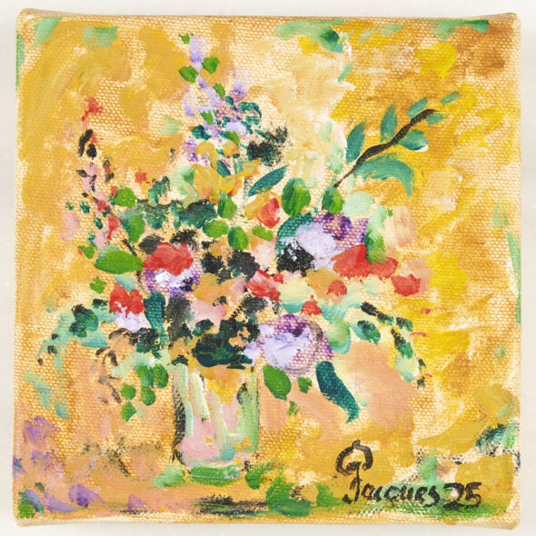 A Small Canvas by Jacques Pépin: 6&quot; x 6&quot; acrylic on canvas