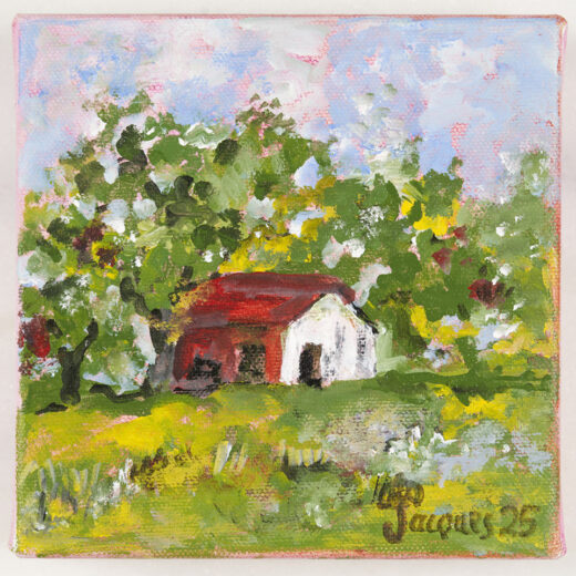 A Small Canvas by Jacques Pépin: 6" x 6" acrylic on canvas