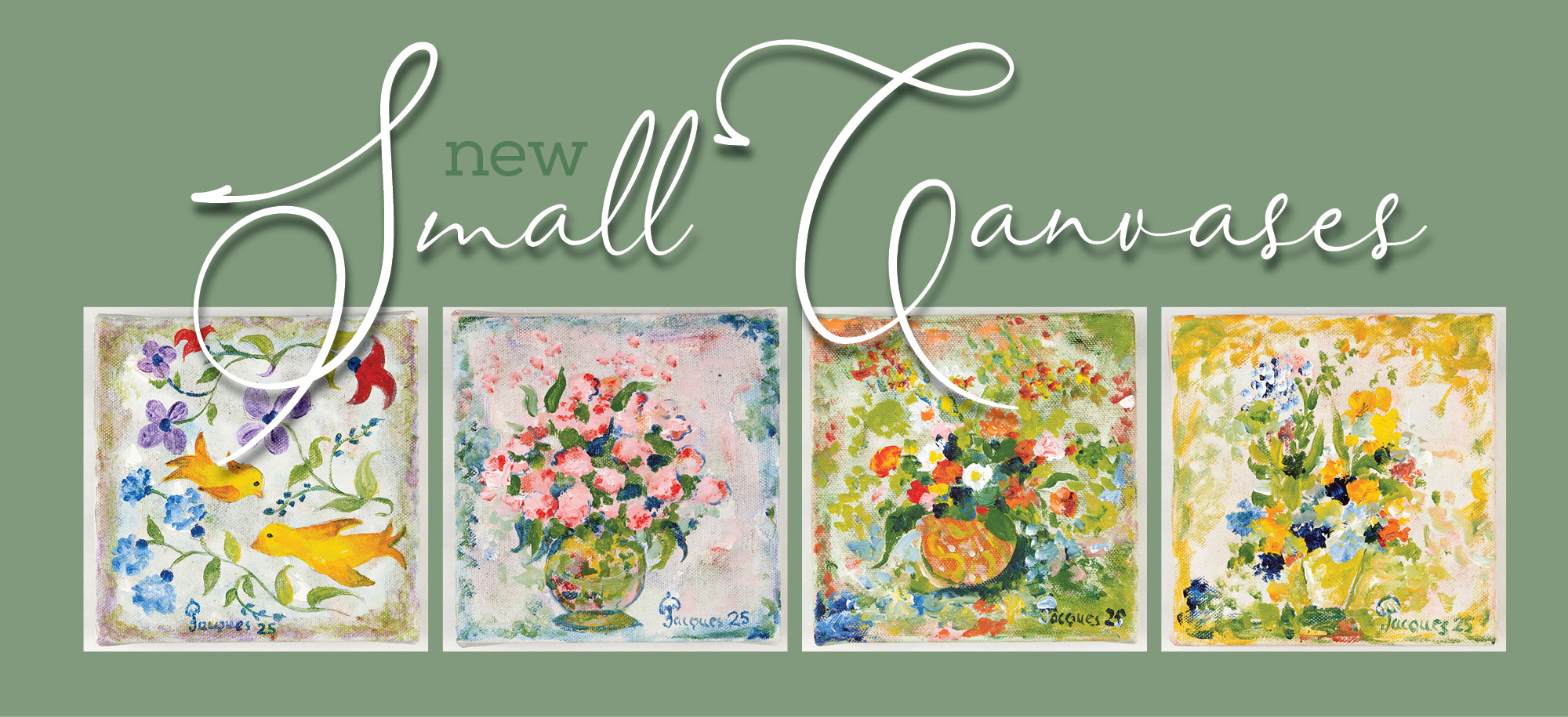 New Small Canvas Original Paintings by Jacques Pépin