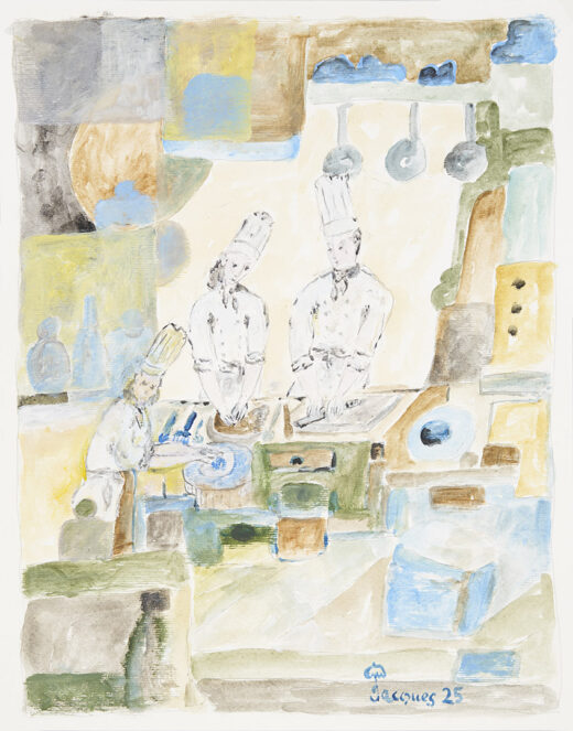 “In the Kitchen” Jacques Pepin Original Painting