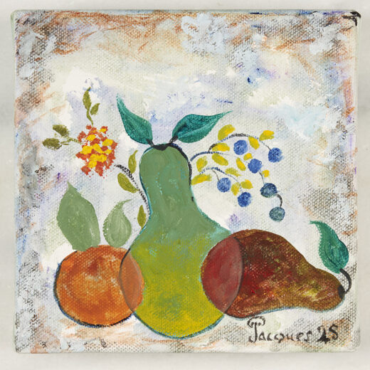 “Poires No. 2” Jacques Pepin Original Painting