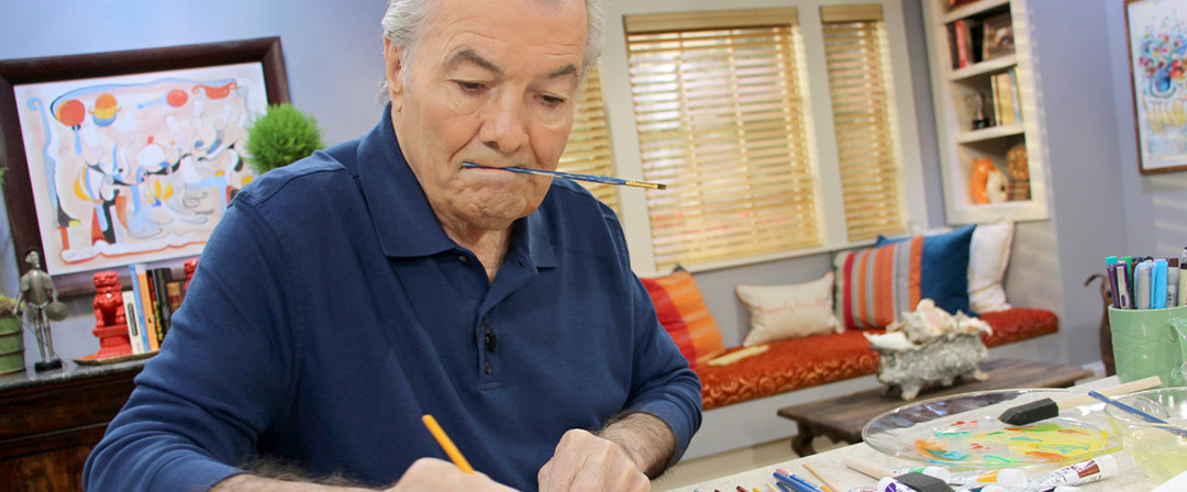Chef and artist Jacques Pépin in his artist’s studio