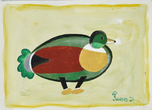 “Stylized Duck” Original Painting by Jacques Pepin