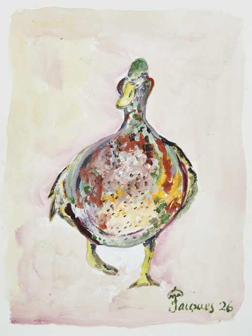 “Colorful Duck” Original Jacques Pépin Painting
