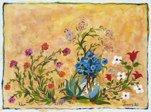 “The Blue Bouquet” Original Painting by Jacqes Pépin