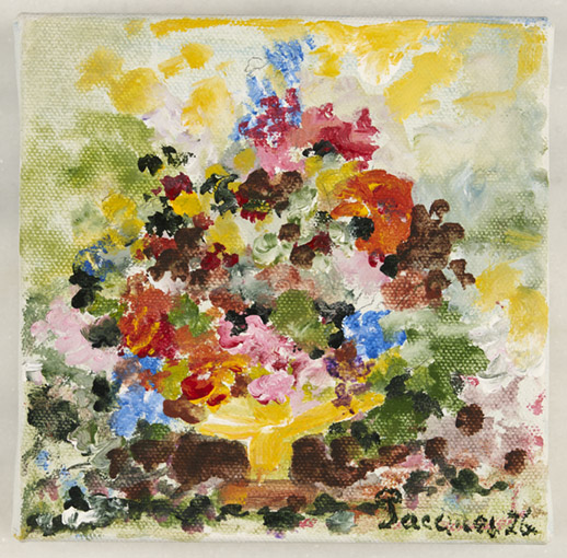 “Fontaine de Fleurs” Original Painting by Jacques Pepin