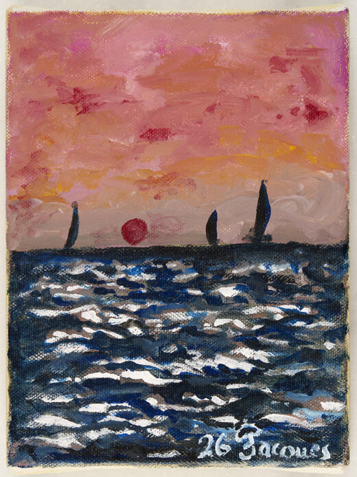 “Seascape Sunset” Original Painting by Jacques Pepin